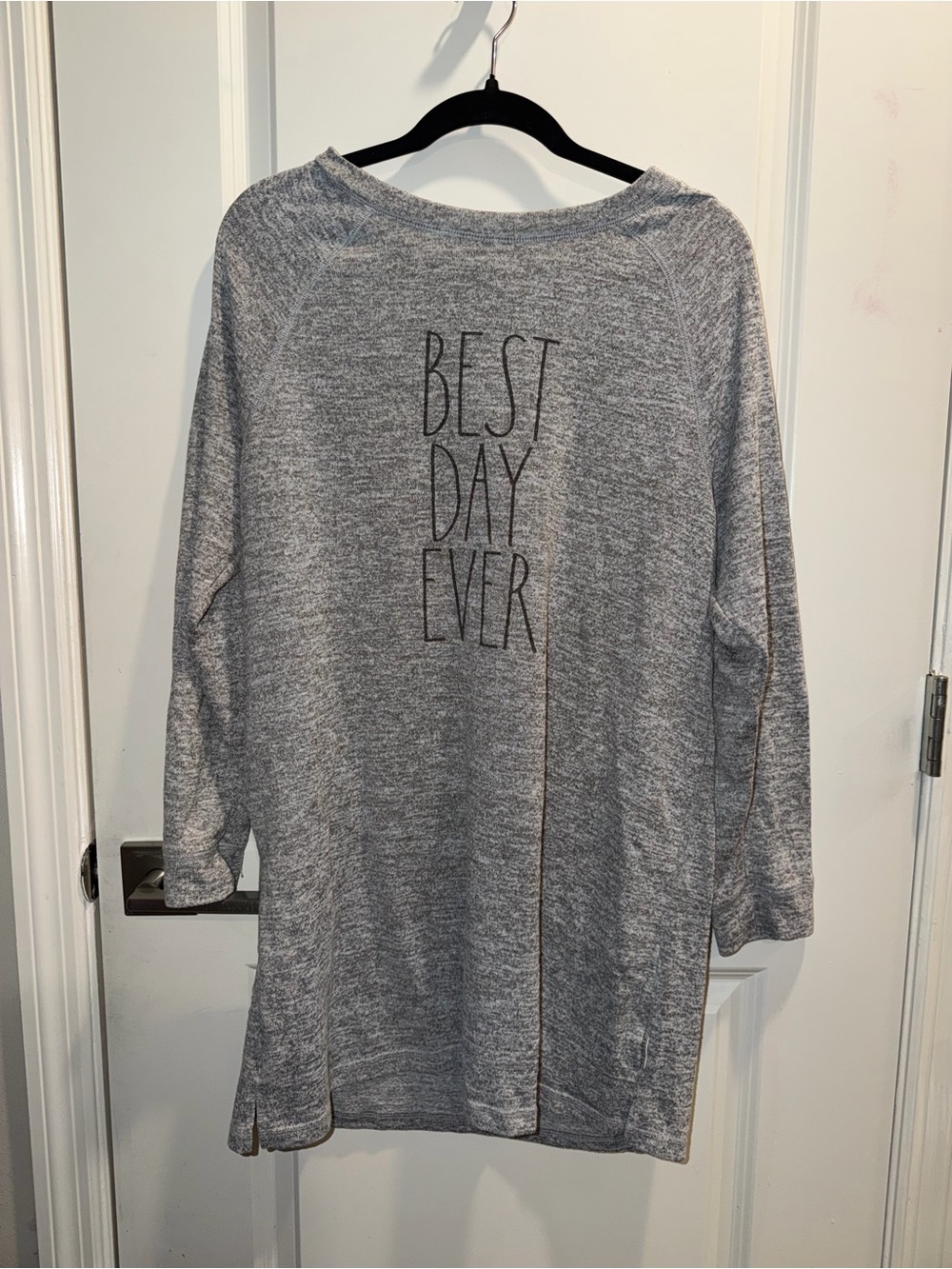 Rae Dunn Gray 'Best Day Ever' Long Sleeve Top